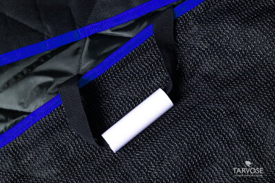 Luxusní ochranná deka do auta pro psy - černá/modrá