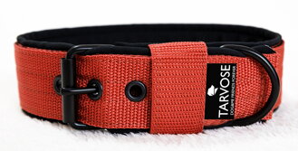 Strawberry obojek Tarvose - červená, 3cm šíře, krk 36-43, d.50, SKLADEM
