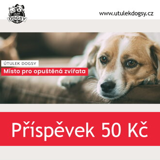 Příspěvek na útulek 50 Kč