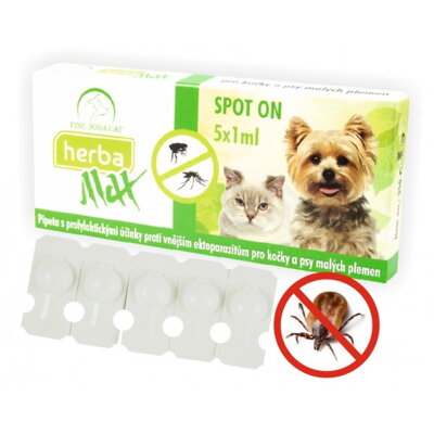 Herba Max Spot On pro kočky a psy malých plemen 5 x 1 ml