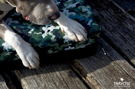 Psí pelíšek Tarvose - černá/army 100x70x15 cm, skladem