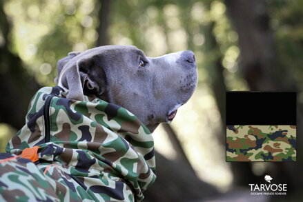 Army/black psí pláštěnka Tarvose - maskáč/černá