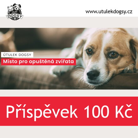 Příspěvek na útulek 100 Kč