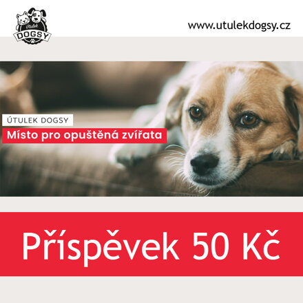 Příspěvek na útulek 50 Kč